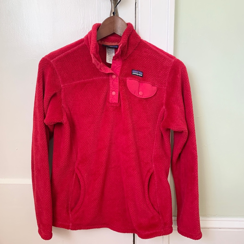 Patagonia Girls XL Red Re-Tool Snap-T Pullover